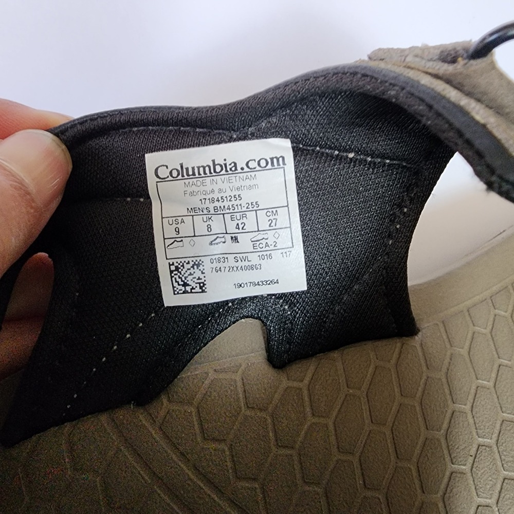 Columbia Mens Omni-Grip Hiking Sandals Brown BM4511-255 Size 9 Trail Sport - Picture 8 of 8